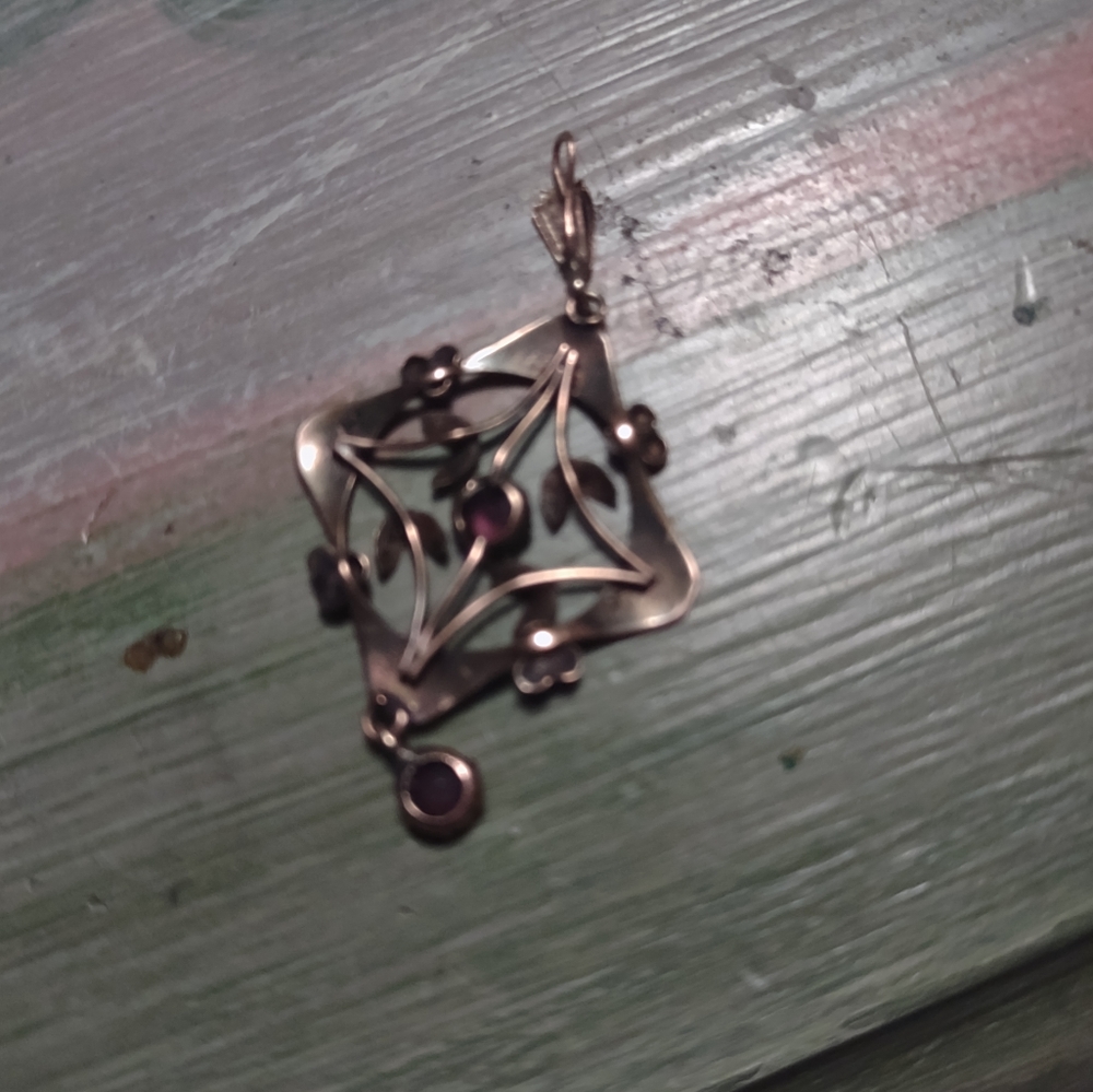 Antique Edwardian amethyst pendant